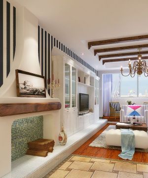 2025最新三房两厅客厅墙面装修设计效果图片