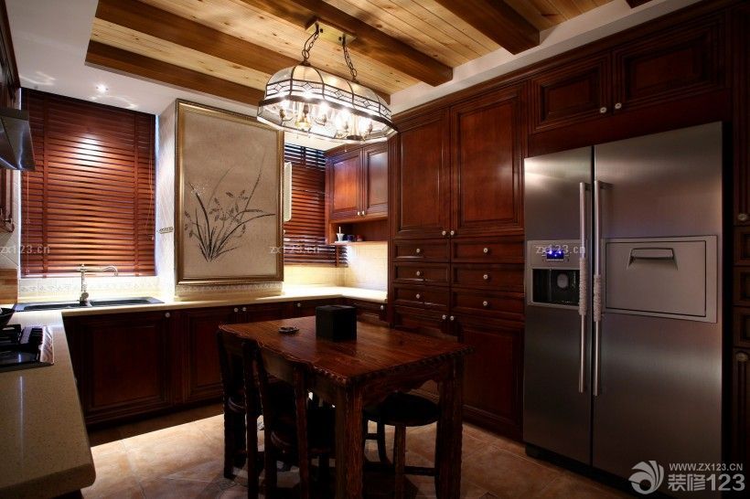 中式古典风格厨房装修设计图片