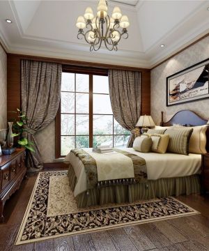 80平米房屋主卧室窗帘装修设计效果图片