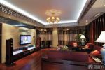 最新现代中式风格客厅吊顶效果图欣赏