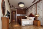中式新古典三室两厅家装卧室家具摆放效果图