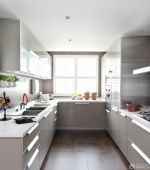 家装90平现代简约整体厨房橱柜装修效果图