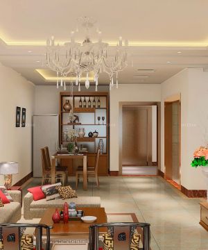 2023中式新古典风格三室两厅房子客厅装修效果图