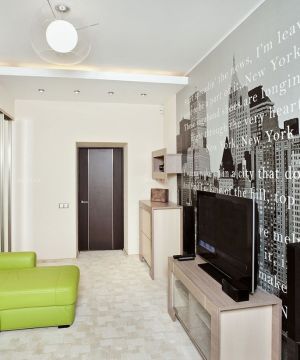 三居室简约电视背景墙设计装修效果图大全