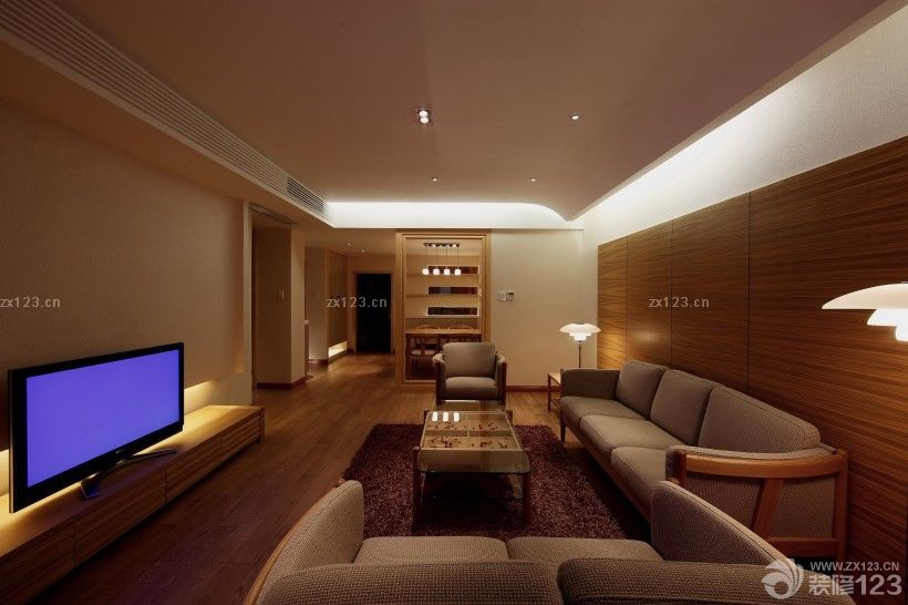 最新现代简约室内家装客厅装修设计图片