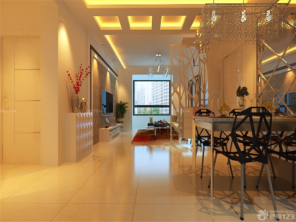 最新现代客厅石膏板吊顶装修效果图片