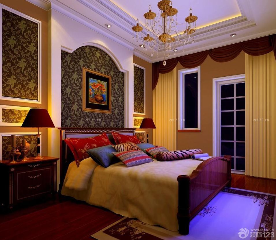 90平方米二室二厅欧式卧室装修效果图欣赏