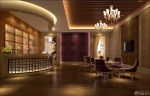 80平方的美容院欧式吊灯大厅装修效果图片欣赏
