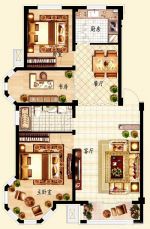 2025经典房屋设计图三室一厅主卧阳台设计效果图
