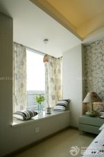 现代中式家装卧室飘窗效果图欣赏