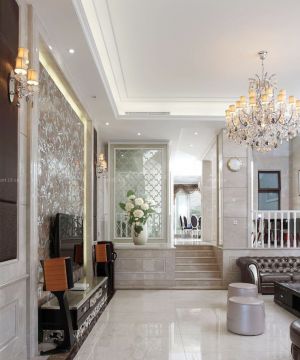 简欧风格80平米泛白地砖客厅装修效果图欣赏