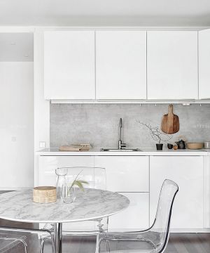 最新现代简约三房家庭厨房设计装修样板房
