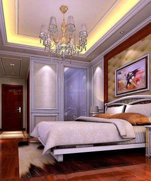 2025欧式三室房子卧室床头背景墙装修效果图