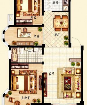 2025经典房屋设计图三室一厅主卧阳台设计效果图