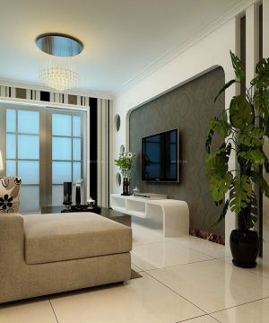 混搭设计风格三室两厅客厅装修样板间大全