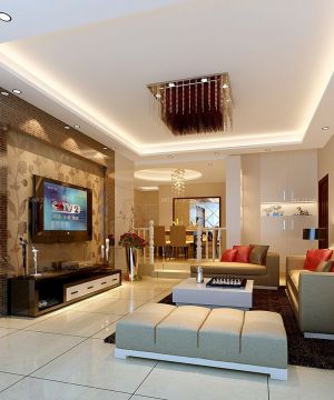 现代混搭风格三室两厅装修样板间大全