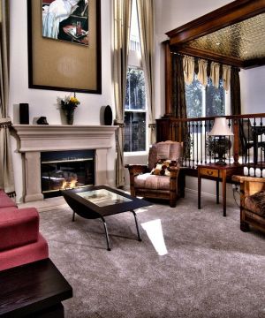 2023美式古典风格90平米别墅室内装修效果图欣赏