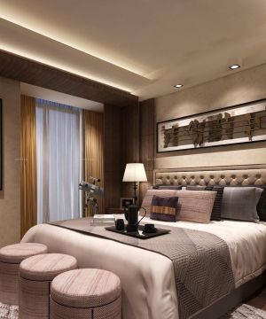最新90平方米二室二厅新古典卧室装修样板间