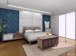 现代欧式90平小三居卧室床头背景墙装修效果图