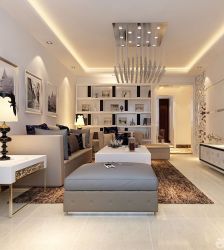 2020最新现代家居90平米小户型客厅简约装修效果图