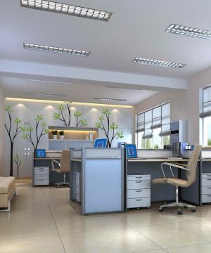 最新现代简约风格90平米办公室室内装修图片