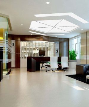 最新90平米办公室地板砖装修效果图欣赏