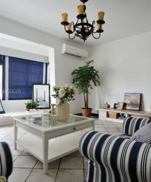 地中海风格公寓客厅装修设计图片