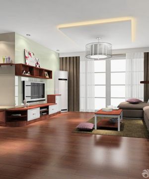 现代设计风格90平米小户型客厅简约装修效果图片2023