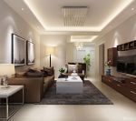 最新90平米家装设计家庭客厅装修效果图片2023