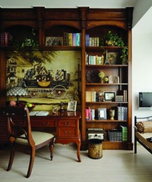 最新地中海风格书桌书柜家具图片大全