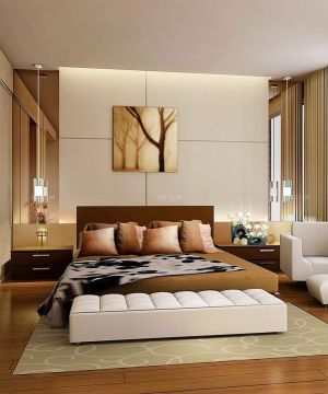 现代欧式风格两室一厅卧室装修设计效果图