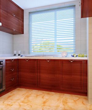 欧派整体厨房烤漆红色橱柜装修效果图片