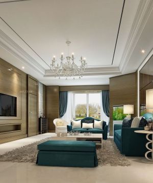 北欧简约风格三房一厅客厅设计图片大全