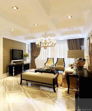 最新90平三居室家庭电视柜装修图片