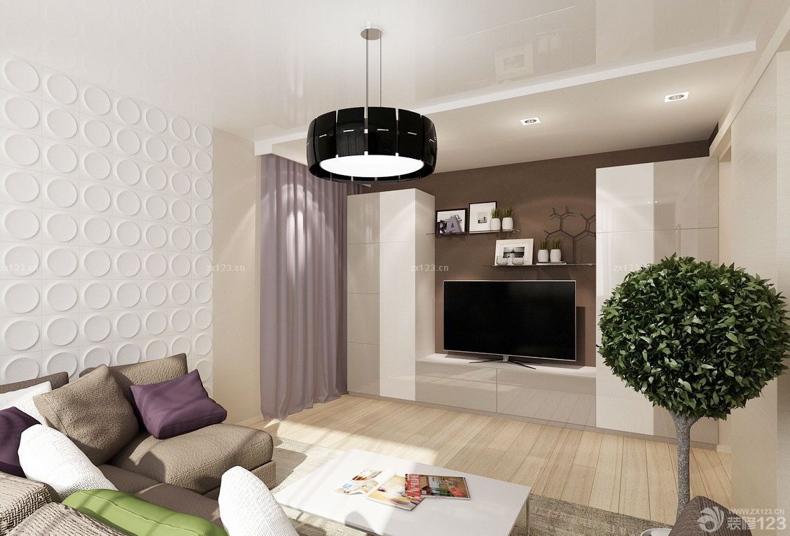 家装现代风格两室一厅客厅装修效果图大全2025图片