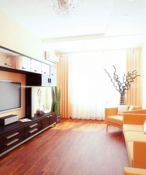 经典两室一厅家装客厅组合电视柜装修效果图大全2023图片