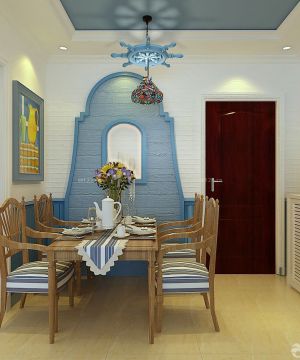 2023最新地中海风格家居90平两室两厅餐厅装修案例