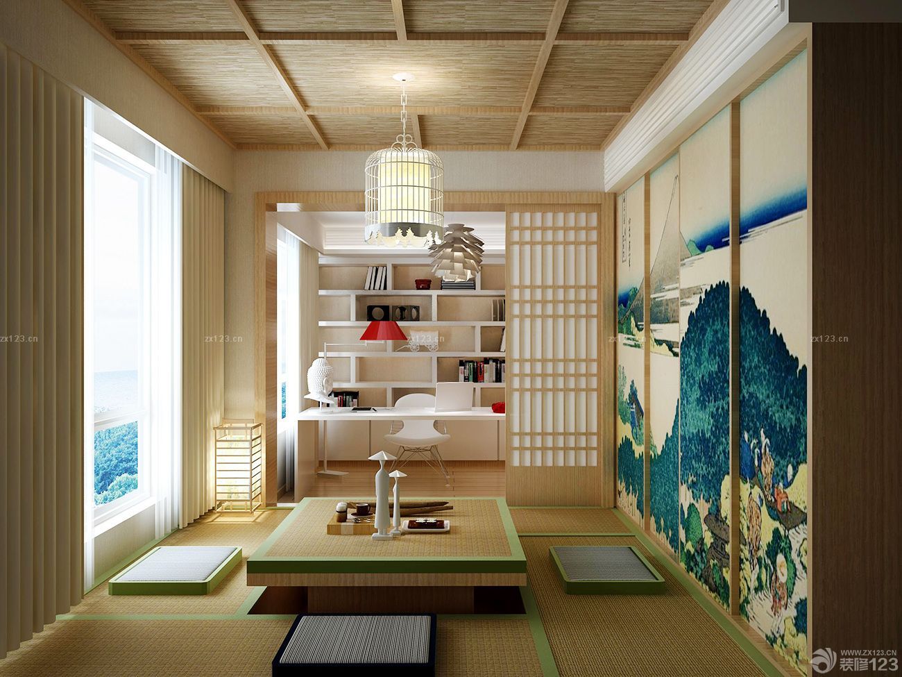 最新日式风格两居室房屋阳台休闲区装修图片