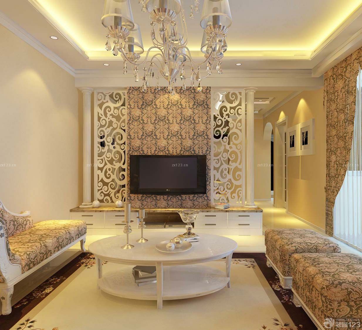 2025简欧式风格90后家居客厅装修效果图欣赏