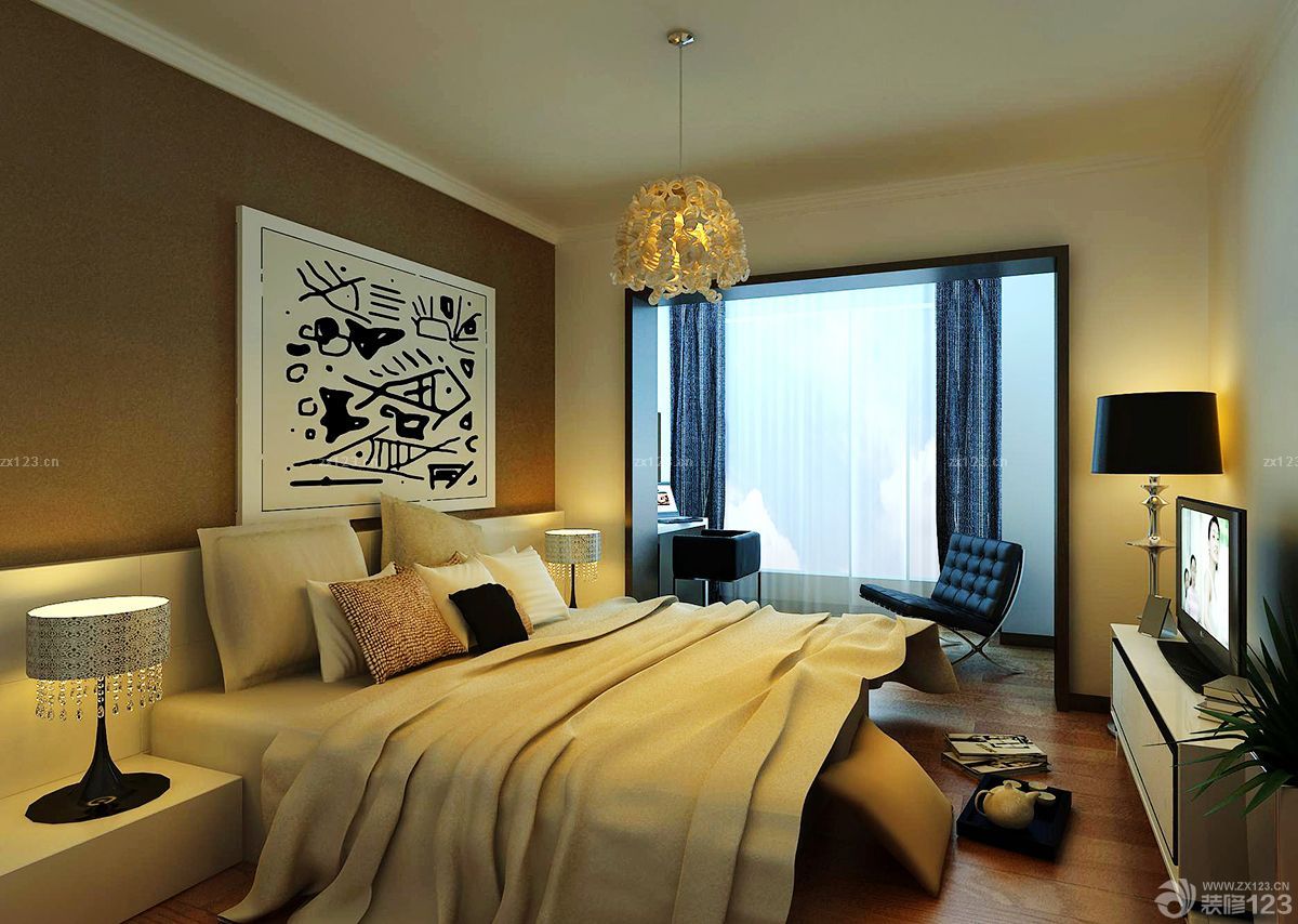 2025欧式风格两室一厅卧室装潢装修设计样板房大全