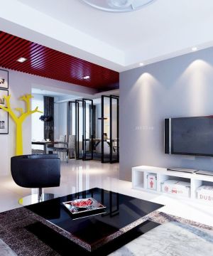 最新90平米家装客厅墙面装饰设计效果图片