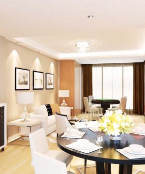 现代90平米家装客厅墙面装饰设计效果图欣赏