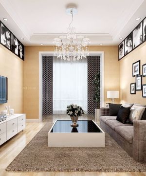 90平米家装客厅墙面装饰设计效果图