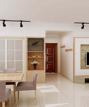 现代欧式两室两厅客厅玄关装修设计效果图
