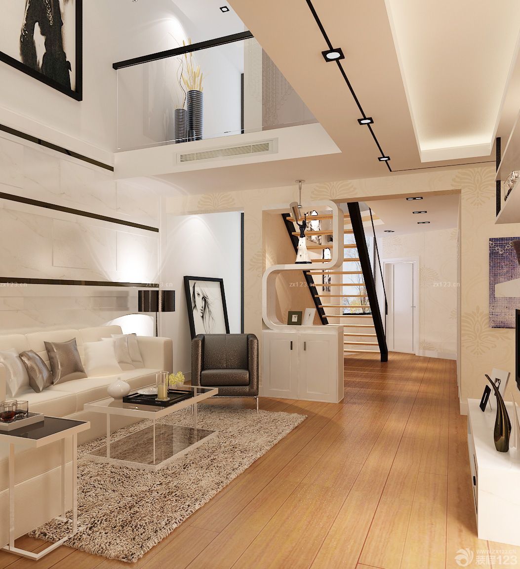 创意复式楼客厅隔断设计装修效果图大全2025图片