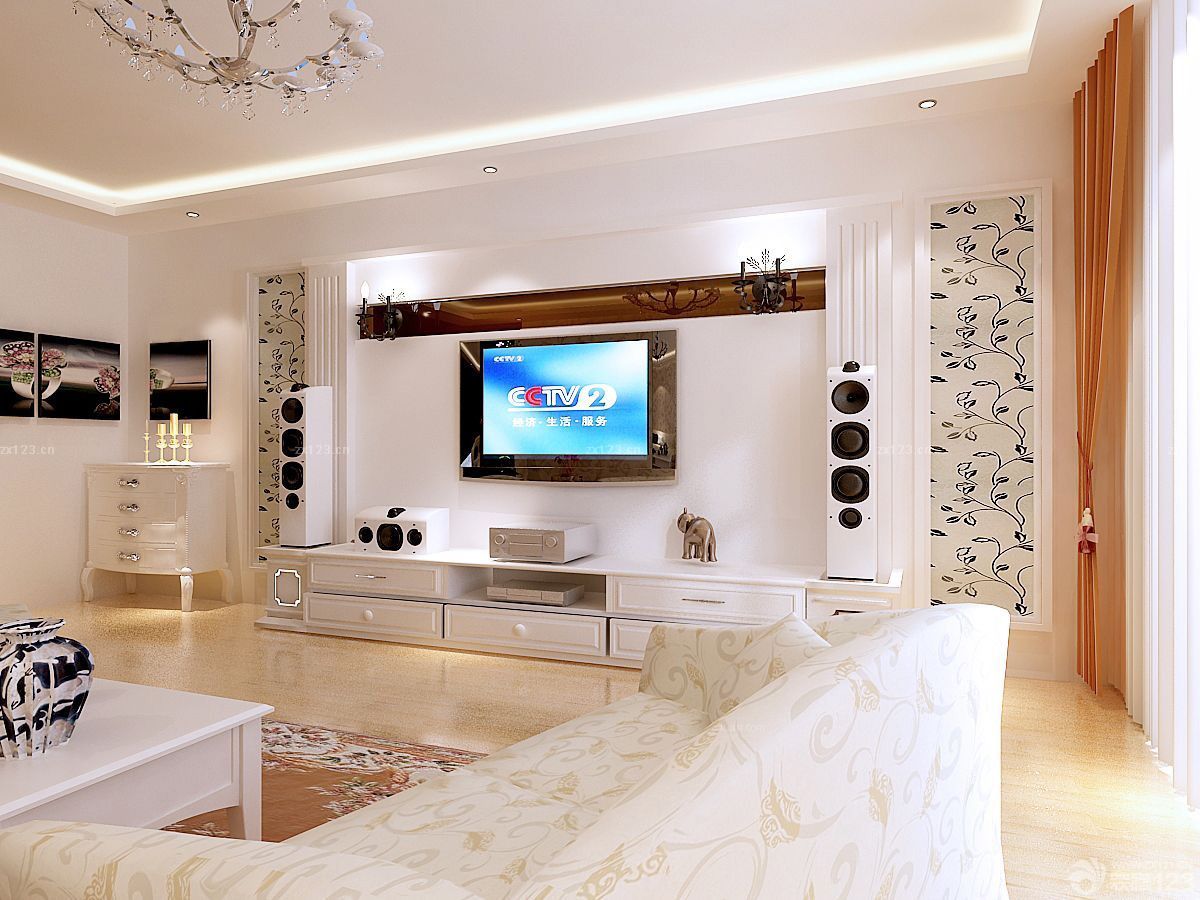 时尚复式楼客厅浅黄色木地板装修效果图大全2025图片