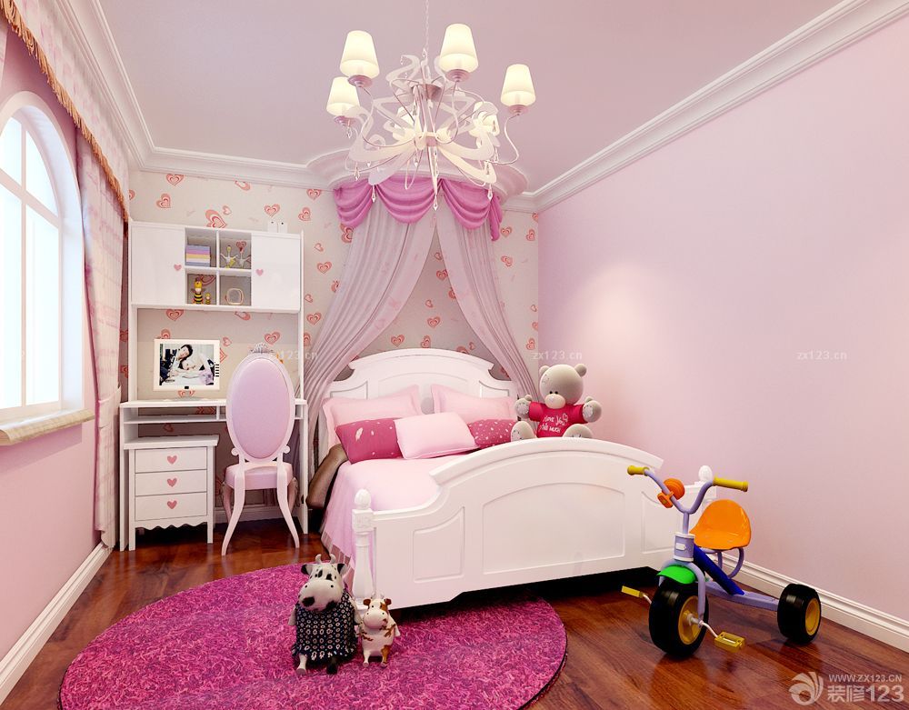 最新80平米小户型简装女生卧室设计效果图片