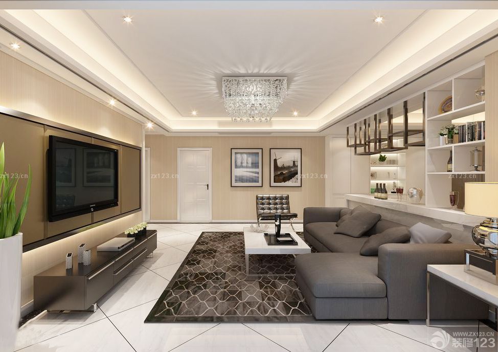 2025后现代装修风格转角沙发装修效果图片大全