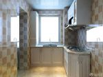 2023最新现代小厨房小格子砖墙面装修效果图片