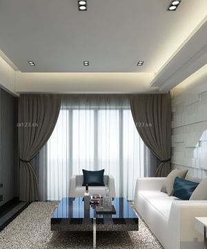 2025复式客厅简约背景墙设计装修效果图欣赏